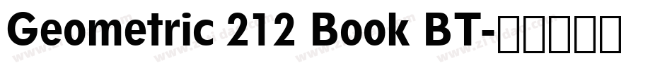 Geometric 212 Book BT字体转换